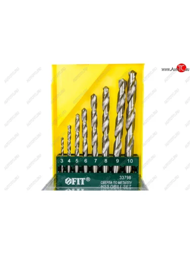 Набор сверл по металлу 3.0-10.0мм HSS (8шт.) FIT FIT 33798