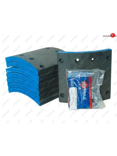 Накладка тормозной колодки КАМАЗ-6522 сред. и зад. моста Madara комплект 8шт.с заклепками DUROLINE DUROLINE 340-002-2441кт