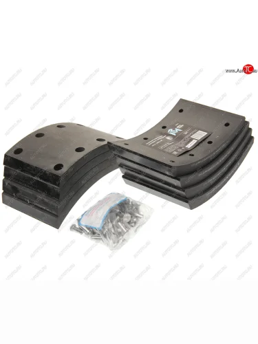 Накладка тормозной колодки ЗИЛ-130 задней сверленая расточен. комплект 8шт.с заклепками MEGAPOWER MEGAPOWER 350-33-001 MEGAPOWER 350-33-001