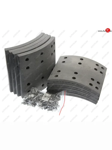 Накладка тормозной колодки полуприцепа СЗАП ось L1 12т сверл. расточ.комплект 8шт.с закл. MEGAPOWER MEGAPOWER 350-33-151 MEGAPOWER 350-33-151