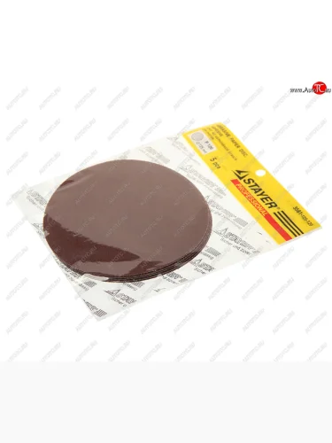 Бумага наждачная на липучке D125 P120 5шт. STAYER STAYER 3581-125-120