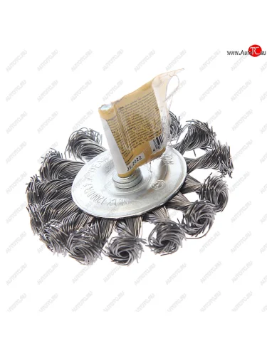 Кордщетка для дрели дисковая 75мм крученая сталь MOS MOS 38493м