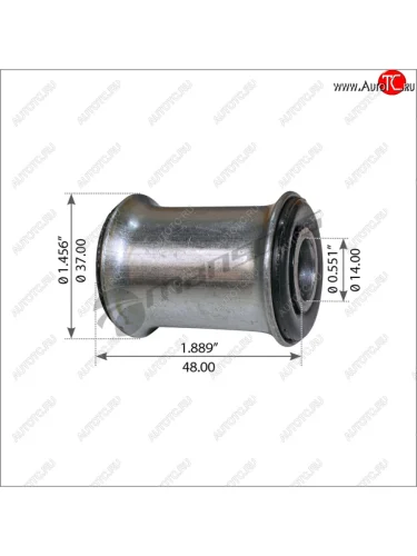 Сайлентблок MAN F90,F2000,TGL,TGM,TGA,TGS,TGX замка кабины,низ (14x3037x48) MANSONS MANSONS 400.580