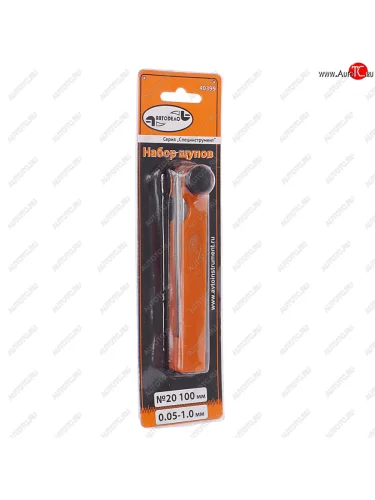 Набор щупов 0.05-1.0мм №20 100мм для установки зазора АВТОДЕЛО АВТОДЕЛО 40399