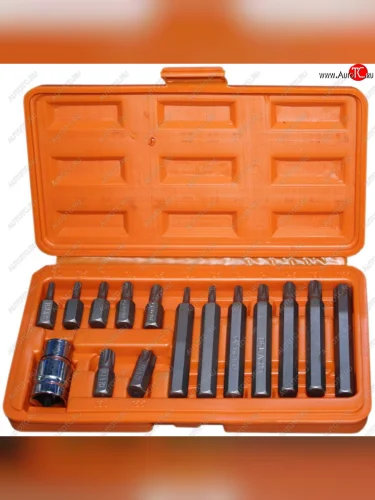 Набор бит 12 TORX Т20-Т55 с держателем 15 предметов АВТОДЕЛО АВТОДЕЛО 40644