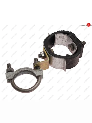 Крепеж УАЗ-452 выхлопной трубы (хомут d=42мм,кронштейн,ремень) комплект NO NAME 452-1203*