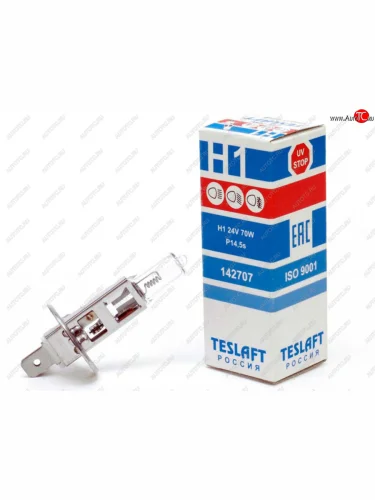 Лампа 24V H1 70W P14.5s 1900лм Стандарт TESLAFT (Россия) TESLAFT 4631111142707