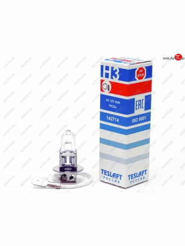 Лампа 12V H3 55W РK22s 1450лм Стандарт TESLAFT (Россия) TESLAFT 4631111142714