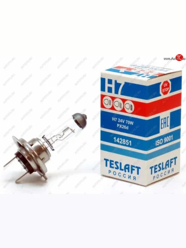 Лампа 24V H7 70W PX26d 1750лм Стандарт TESLAFT (Россия) TESLAFT 4631111142851