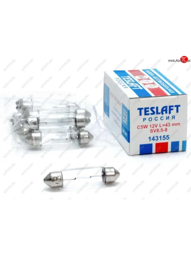 Лампа 12V C5W SV8.5-8 43мм 60лм TESLAFT (Россия) TESLAFT 4631111143155
