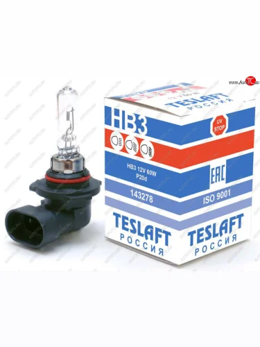 Лампа 12V HB3 65W P20d 1850лм Стандарт TESLAFT (Россия) TESLAFT 4631111143278
