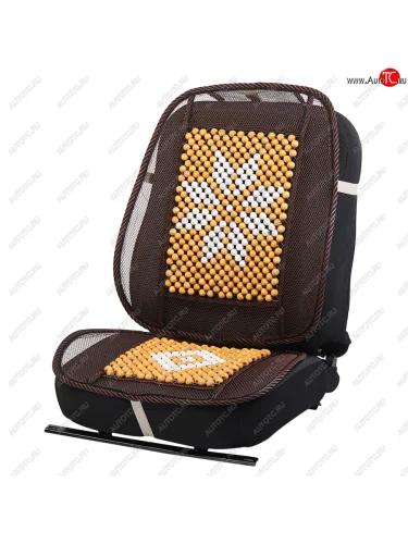 Накидка на сиденье массажная деревянная с подголовником светлая с узором NOVA BRIGHT NOVA BRIGHT 46862