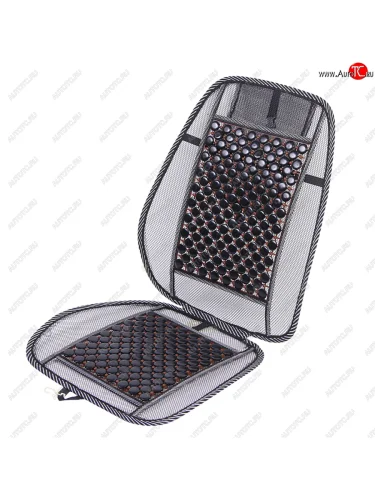 Накидка на сиденье массажная деревянная с поясничной опорой черная NOVA BRIGHT NOVA BRIGHT 47347