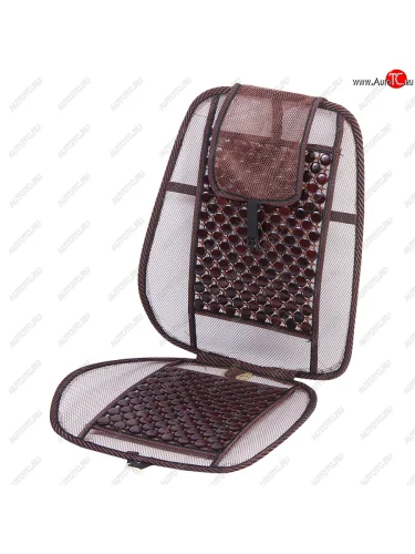 Накидка на сиденье массажная деревянная с сеткой темно-вишневая NOVA BRIGHT NOVA BRIGHT 47348