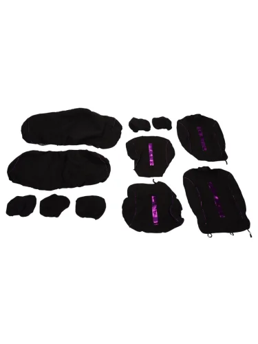 Авточехлы универсальные жаккард черно-фиолетовые (11 предм.) Fusion NOVA BRIGHT NOVA BRIGHT 48150