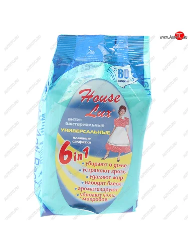 Салфетка влажная универсальная 25х12см в мягкой упаковке 80шт. HOUSE LUX АВАНГАРД 48261