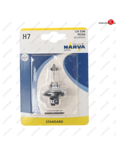 Лампа 12V H7 55W PX26d блистер (1шт.) Standard NARVA NARVA 483284000