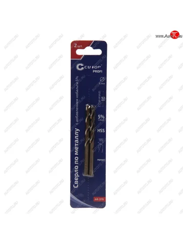 Сверло по металлу 6.0х93мм HSS Cobalt (2шт.) CUTOP CUTOP 48-379