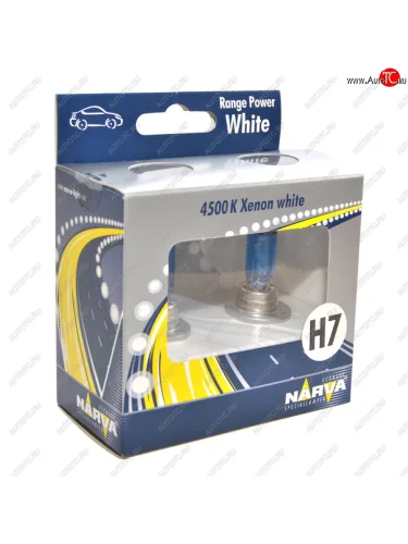 Лампа 12V H7 55W PX26d 4500K бокс (2шт.) Range Power White NARVA NARVA 486072100