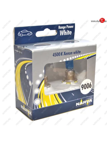 Лампа 12V HB4 55W P22d 4500K бокс (2шт.) Range Power White NARVA NARVA 486262100