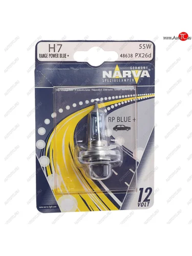Лампа 12V H7 55W PX26d +50% блистер (1шт.) Range Power Blue+ NARVA NARVA 486384000