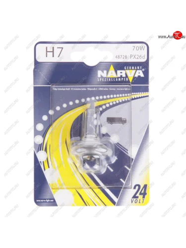 Лампа 24V H7 70W PX26d блистер (1шт.) Standard NARVA NARVA 487284000