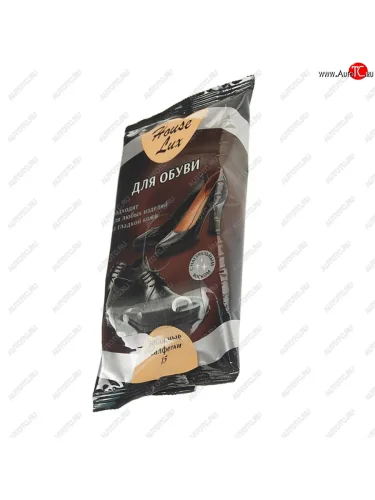 Салфетка влажная для обуви 25х18см в мягкой упаковке 15шт. HOUSE LUX АВАНГАРД 48735