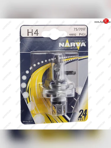 Лампа 24V H4 7570W P43t-38 блистер (1шт.) Standard NARVA NARVA 488924000