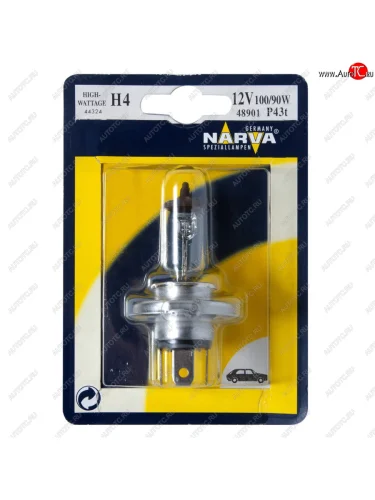 Лампа 12V H4 10090W P43t-38 блистер (1шт.) Rallye NARVA NARVA 489014000