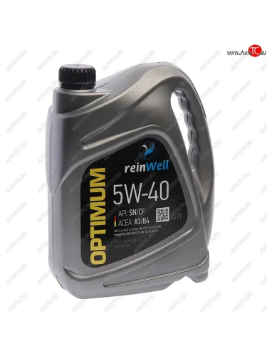 Масло моторное A3B4 5W40 синт.4л REINWELL REINWELL 4933