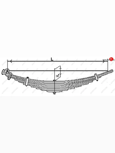 Рессора МАЗ-509 задняя (15 листов) L=1846мм ОАО МАЗ (МРЗ) МАЗ ОАО 509-2912012-13