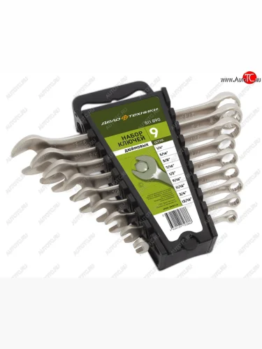 Набор ключей комбинированных дюймовых 9 предметов с держателем ДЕЛО ТЕХНИКИ ДЕЛО ТЕХНИКИ 511890 ДЕЛО ТЕХНИКИ 511890