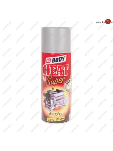 Краска термостойкая до +600C серебристая аэрозоль 400мл HEAT SUPER T418 BODY BODY 5120800000