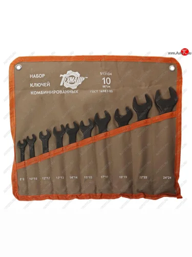 Набор ключей комбинированных 8-24мм 10 предметов в сумке ТЕХМАШ ТЕХМАШ 513104