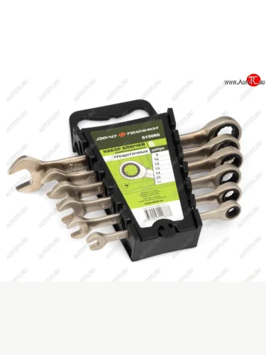 Набор ключей накидных 8х10-14х17мм трещоточные с держателем 6 предметов ДЕЛО ТЕХНИКИ ДЕЛО ТЕХНИКИ 515060