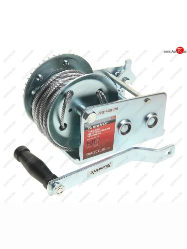 Лебедка барабанная 0.8т L=9м тросовая MATRIX MATRIX 522735