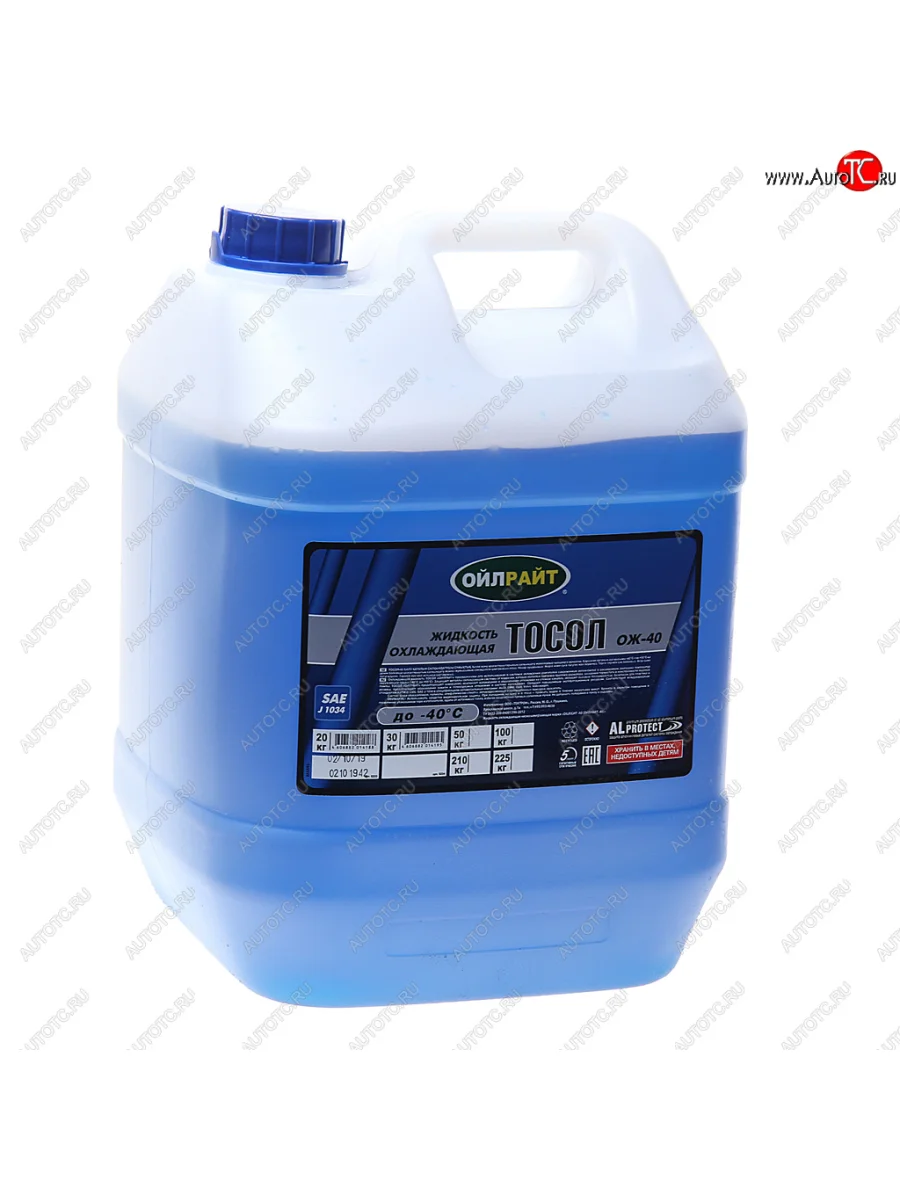 Жидкость охлаждающая ТОСОЛ ОЖ-40 20кг17.8л OIL RIGHT OIL RIGHT 5233 с доставкой в г. Кемерово