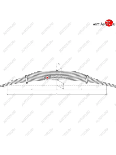 Рессора МАЗ-5336,5433 задняя (12 листов) L=1846мм ЧМЗ ЧМЗ 5336-2912012