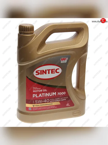 Масло моторное Platinum 7000 SNCFA3B4 5W40 синт.4л SINTEC SINTEC 600139
