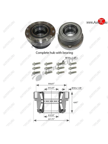 Ступица SAF SKRB 9022,9019 полуприцепа в сборе MANSONS MANSONS 600.143