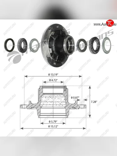 Ступица SAF (без подшипника) MANSONS MANSONS 600.406