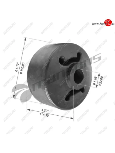 Сайлентблок SAF полурессоры задней (31.5х155х114мм) MANSONS MANSONS 600.508