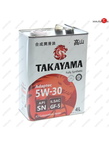 Масло моторное Adaptec SNGF-5 5W30 синт.4л TAKAYAMA TAKAYAMA 605585