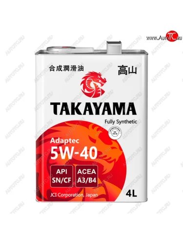 Масло моторное Adaptec SNCF 5W40 синт.4л TAKAYAMA TAKAYAMA 605587