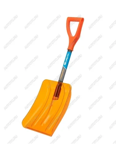 Лопата снеговая автомобильная поликарбонат 840х360х270мм со стальным черенком СИБРТЕХ СИБРТЕХ 61673