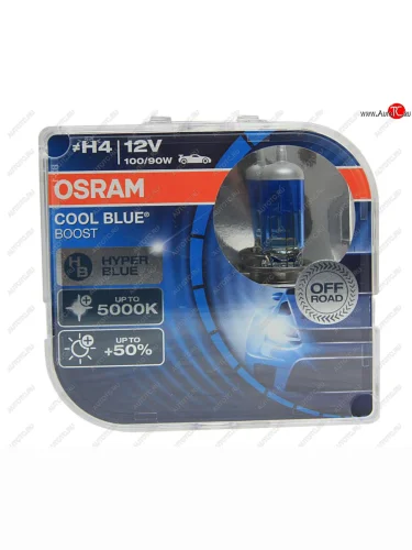 Лампа 12V H4 10090W P43t +50% 5000K бокс (2шт.) Cool Blue Boost OSRAM OSRAM 62193cbb-hcb