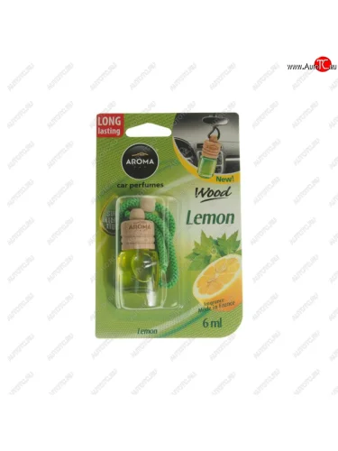 Ароматизатор подвесной жидкостный (лимон) 6мл Wood AROMA CAR AROMA CAR 63108 AROMA CAR 63108