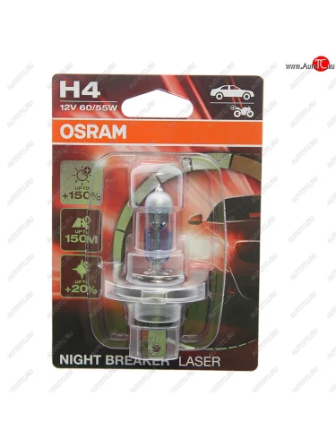 Лампа 12V H4 6055W P43t-38 блистер (1шт.) OSRAM OSRAM 64193-01b