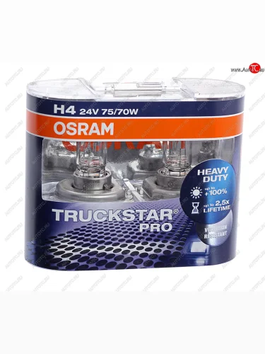 Лампа 24V H4 7570W P43t-38 +120% бокс (2шт.) Truck Star Pro OSRAM OSRAM 64196tsp-hcb