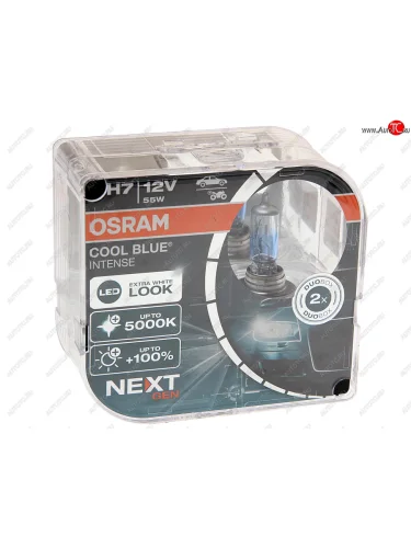 Лампа 12V H7 55W PX26d +100% 5000K евробокс (2шт.) Cool Blue Intense NextGen OSRAM OSRAM 64210cbn2(euro)